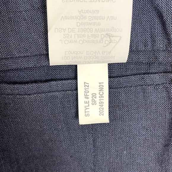 J.Crew Ludlow Slim Fit Unstructured Cotton Linen Sport Coat Blazer Navy Sz 40R - Picture 13 of 13